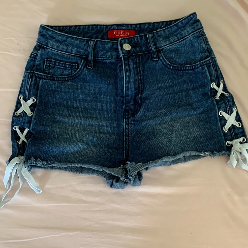 Guess lace up shorts